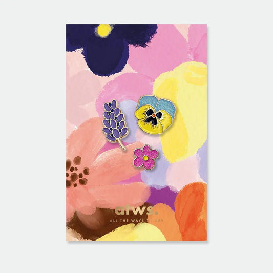 Pins ATWTS | Fleurs : set de 3 pins - All The Ways To Say - millenotes