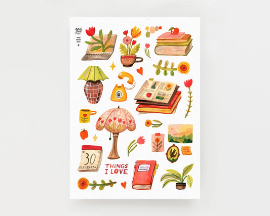 Planche de stickers washi | Wild Pencil Studio | Things I Love - Wild Pencil Studio - millenotes