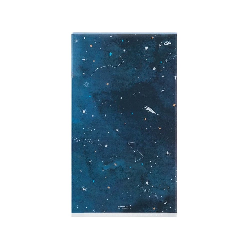 Pochette à 3 compartiments A5 Slim | MIDORI | Ciel étoilé - Midori - millenotes