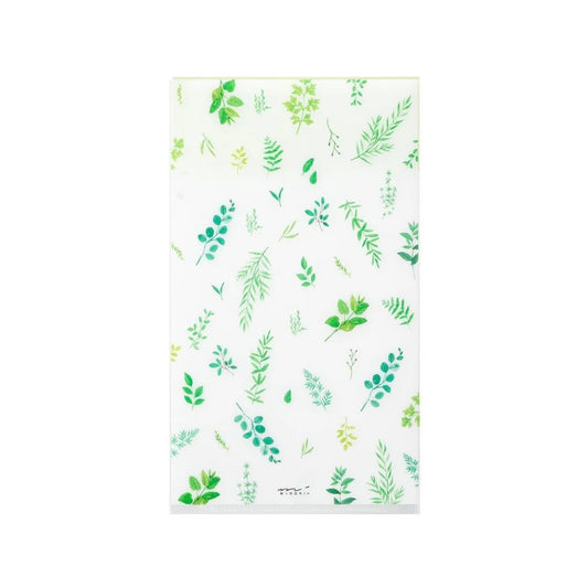 Pochette à 3 compartiments A5 Slim | MIDORI | Feuilles - Midori - millenotes