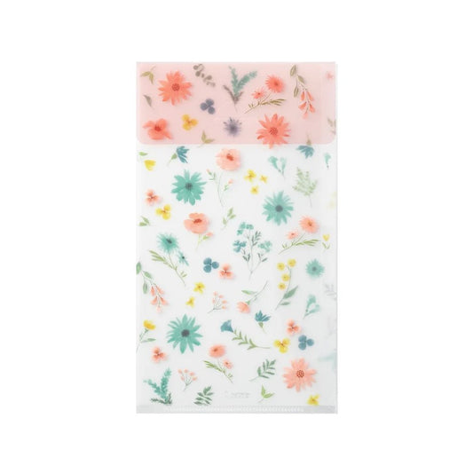 Pochette à 3 compartiments A5 Slim | MIDORI | Fleurs - Midori - millenotes