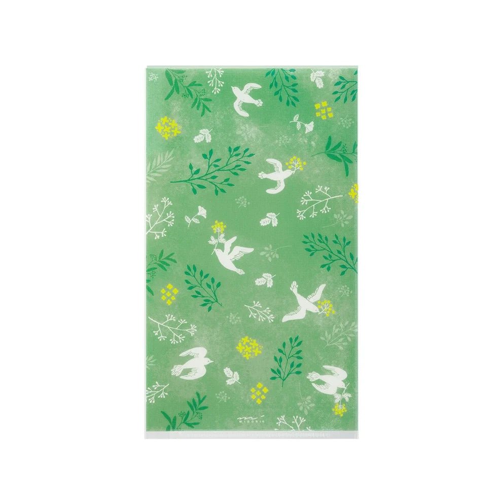 Pochette à 3 compartiments A5 Slim | MIDORI | Oiseaux blancs - Midori - millenotes