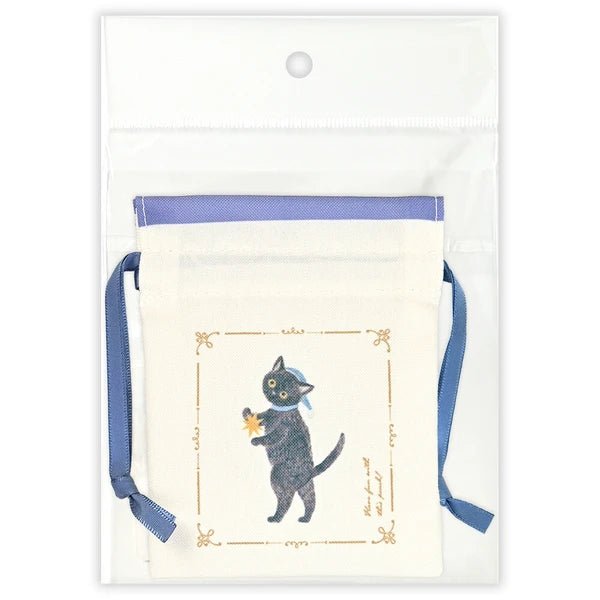 Pochette à cordon japonaise | Contes | Chat - NB Co Ltd - millenotes