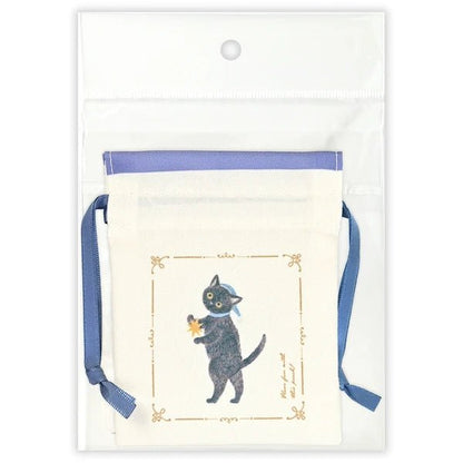 Pochette à cordon japonaise | Contes | Chat - NB Co Ltd - millenotes