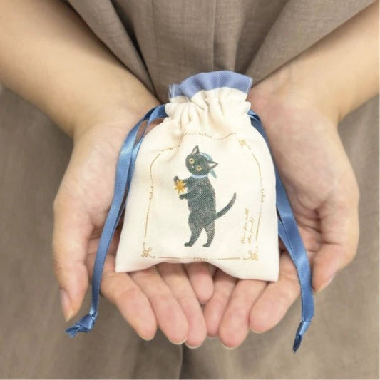 Pochette à cordon japonaise | Contes | Chat - NB Co Ltd - millenotes