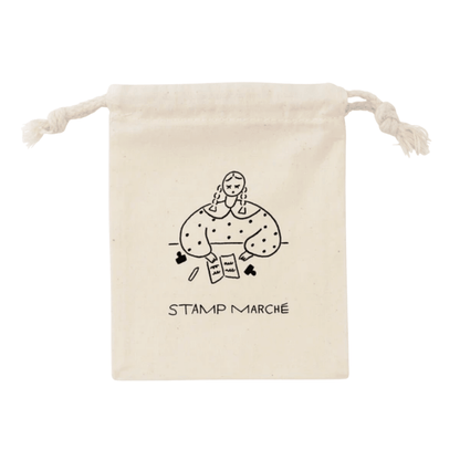 Pochette en coton à cordon | STAMP MARCHÉ | Taille S - STAMP MARCHÉ - millenotes