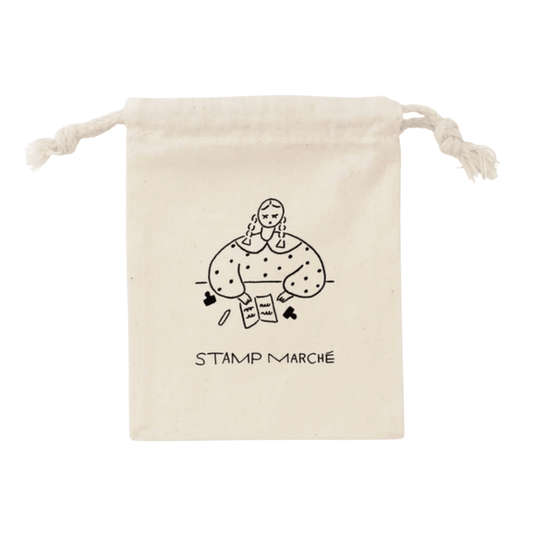 Pochette en coton à cordon | STAMP MARCHÉ | Taille S - STAMP MARCHÉ - millenotes