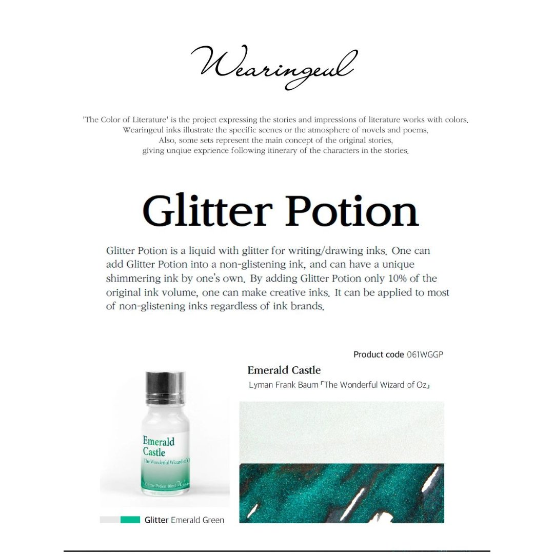 Potion de paillettes pour l'encre Wearingeul | Emerald - Wearingeul - millenotes