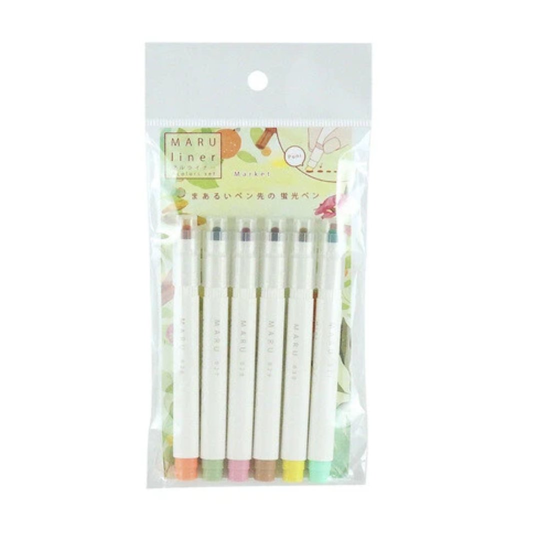 Set de 6 marqueurs MARU DOT liner - MARU - Spring - millenotes