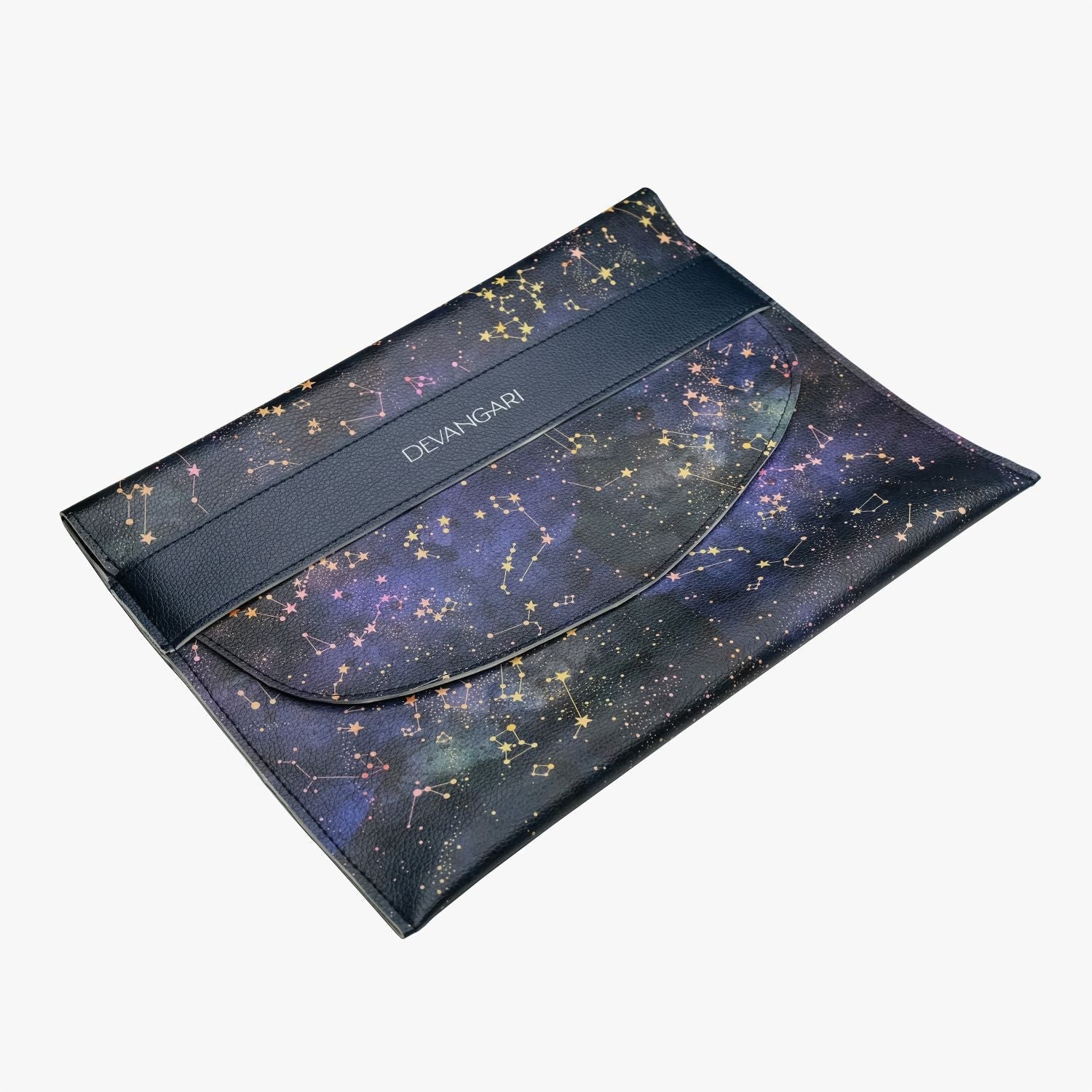 Shimmering Stars | Étui pour Carnet, Protection pour Tablette ou E - Reader B5 en Cuir Vegan - Devangari - art - millenotes