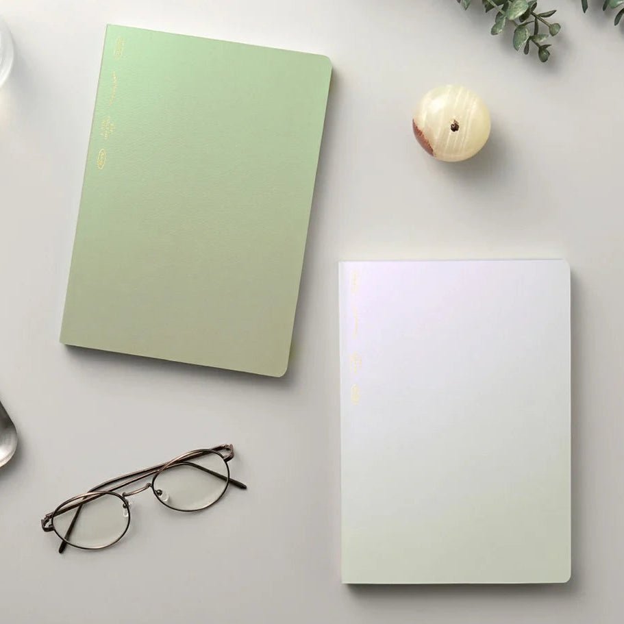 Stalogy | 1/2 Year Notebook | A5 Aurora Green | Quadrillé - STALOGY - millenotes