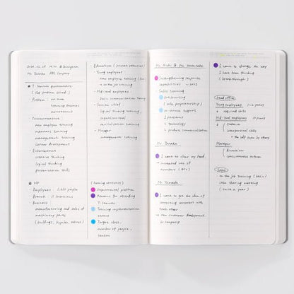 Stalogy | 365 Days Notebook | A5 Noir | Ligné - STALOGY - millenotes