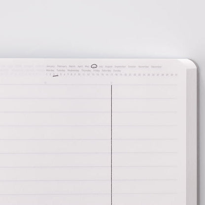 Stalogy | 365 Days Notebook | A5 Noir | Ligné - STALOGY - millenotes