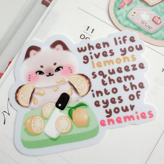 Sticker en vinyle | Kuboandlucy | When Life Gives You Lemon - Kuboandlucy Stationery Co - millenotes