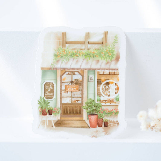 Sticker en vinyle | LETTOON | Flower Cafe - Lettoon - millenotes