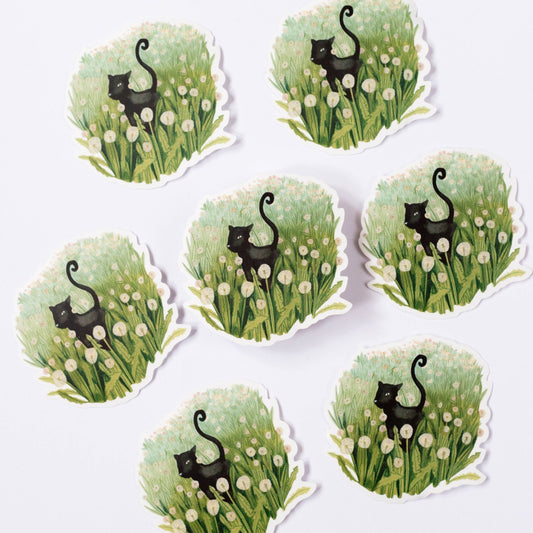 Sticker en vinyle | Wild Pencil Studio | Black Cat - Wild Pencil Studio - millenotes