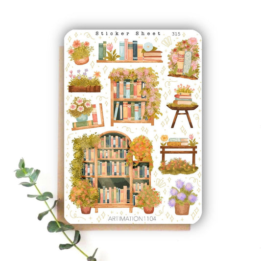 Stickers Décoratifs | Bibliothèque de fleurs - Artimation Co - millenotes