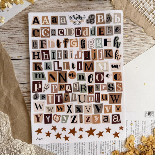 Stickers décoratifs | Bujojej | Alphabet - Bujojej - 768 - millenotes