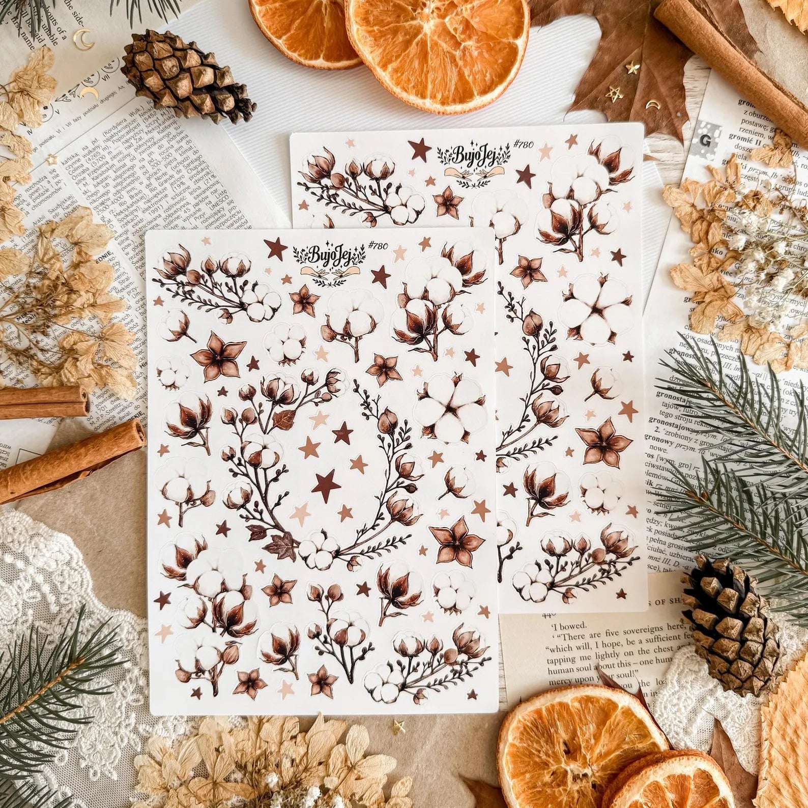 Stickers décoratifs | Bujojej | Cozy Cotton Botanical - Bujojej - millenotes