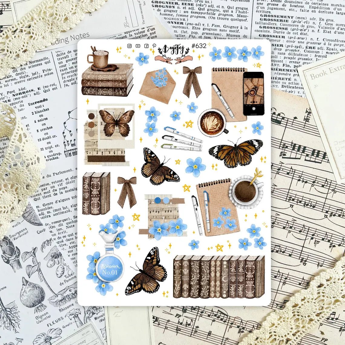 Stickers décoratifs | Bujojej | Forget me not - Bujojej - 632 - millenotes