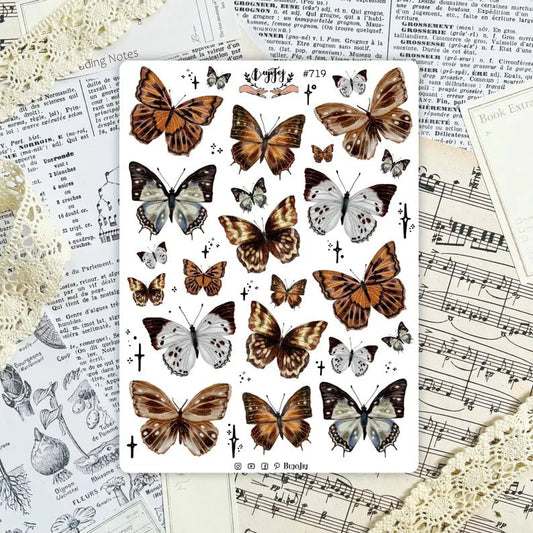 Stickers décoratifs | Bujojej | Vintage Butterflies - Bujojej - millenotes