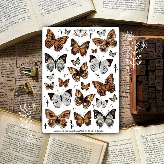 Stickers décoratifs | Bujojej | Vintage Butterflies - Bujojej - millenotes