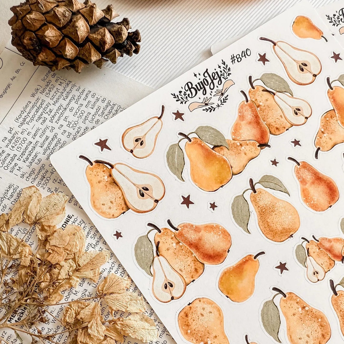 Stickers décoratifs | Bujojej | Watercolor Pears - Bujojej - millenotes