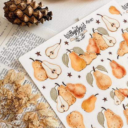 Stickers décoratifs | Bujojej | Watercolor Pears - Bujojej - millenotes