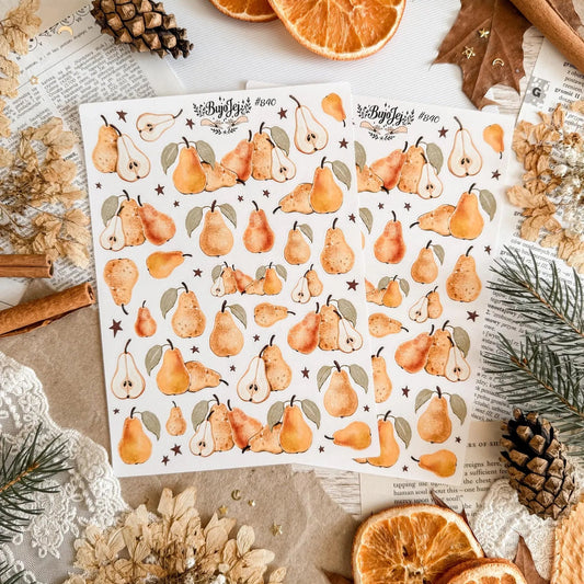 Stickers décoratifs | Bujojej | Watercolor Pears - Bujojej - millenotes