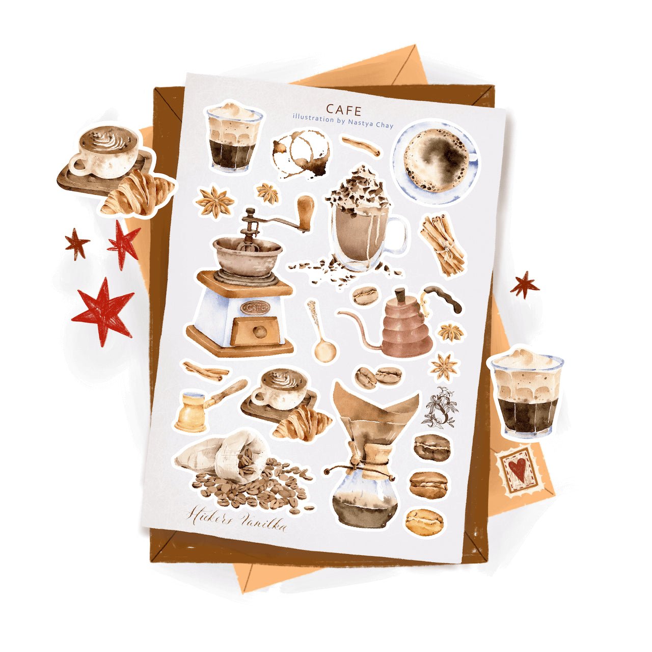 Stickers Décoratifs | Café - Vanilka Stickers - millenotes