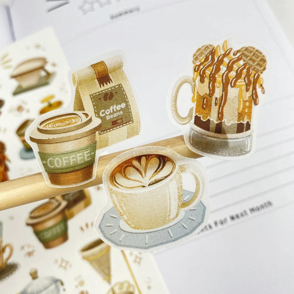 Stickers décoratifs | Coffee (papier semi-transparent) - LETTOON - millenotes
