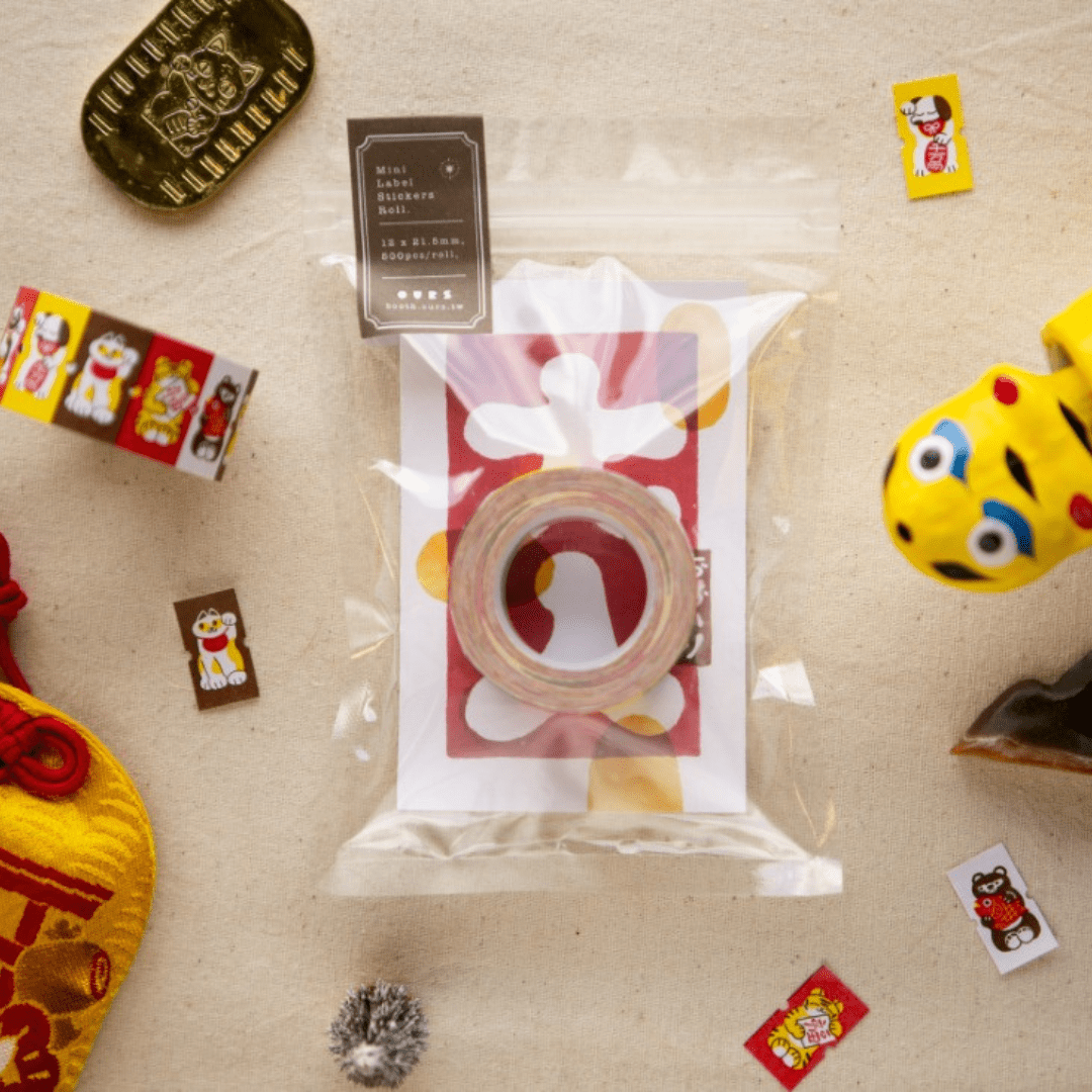 Stickers décoratifs en rouleau | OURS Studio | Little Lucky Friends - OURS Studio - 500 stickers - millenotes