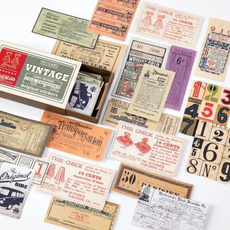 Stickers Décoratifs étiquettes vintage | Coupons - autre - millenotes