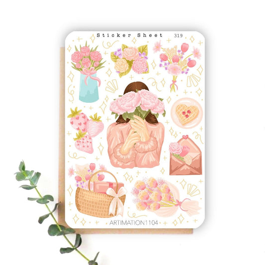 Stickers Décoratifs | Fille en fleurs - Artimation Co - millenotes