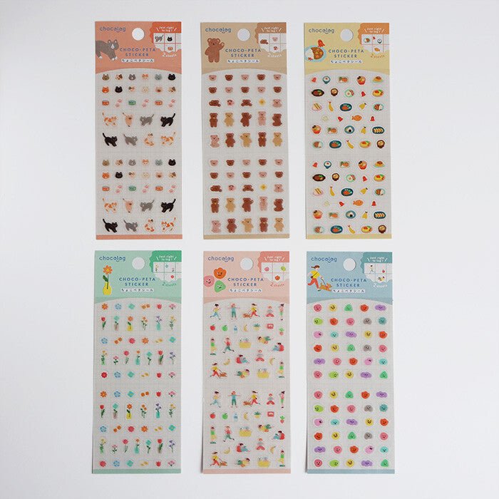 Stickers décoratifs | FURUKAWASHIKO | Chokopeta - 6 variants - FURUKAWASHIKO - Chats - QS415 - millenotes