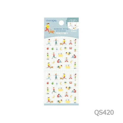 Stickers décoratifs | FURUKAWASHIKO | Chokopeta - 6 variants - FURUKAWASHIKO - Vie quotidienne - QS420 - millenotes