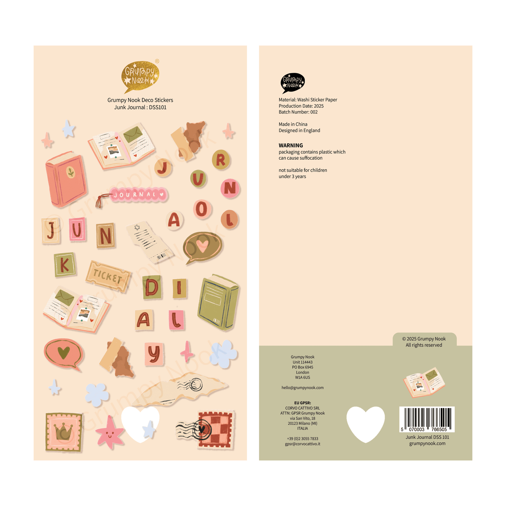 Stickers décoratifs | Grumpy Nook | Daily Junk Journal - Grumpy Nook - millenotes