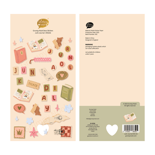 Stickers décoratifs | Grumpy Nook | Daily Junk Journal - Grumpy Nook - millenotes