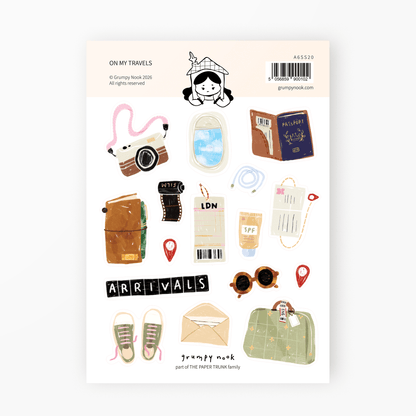 Stickers décoratifs | Grumpy Nook | On my travels - Grumpy Nook - millenotes