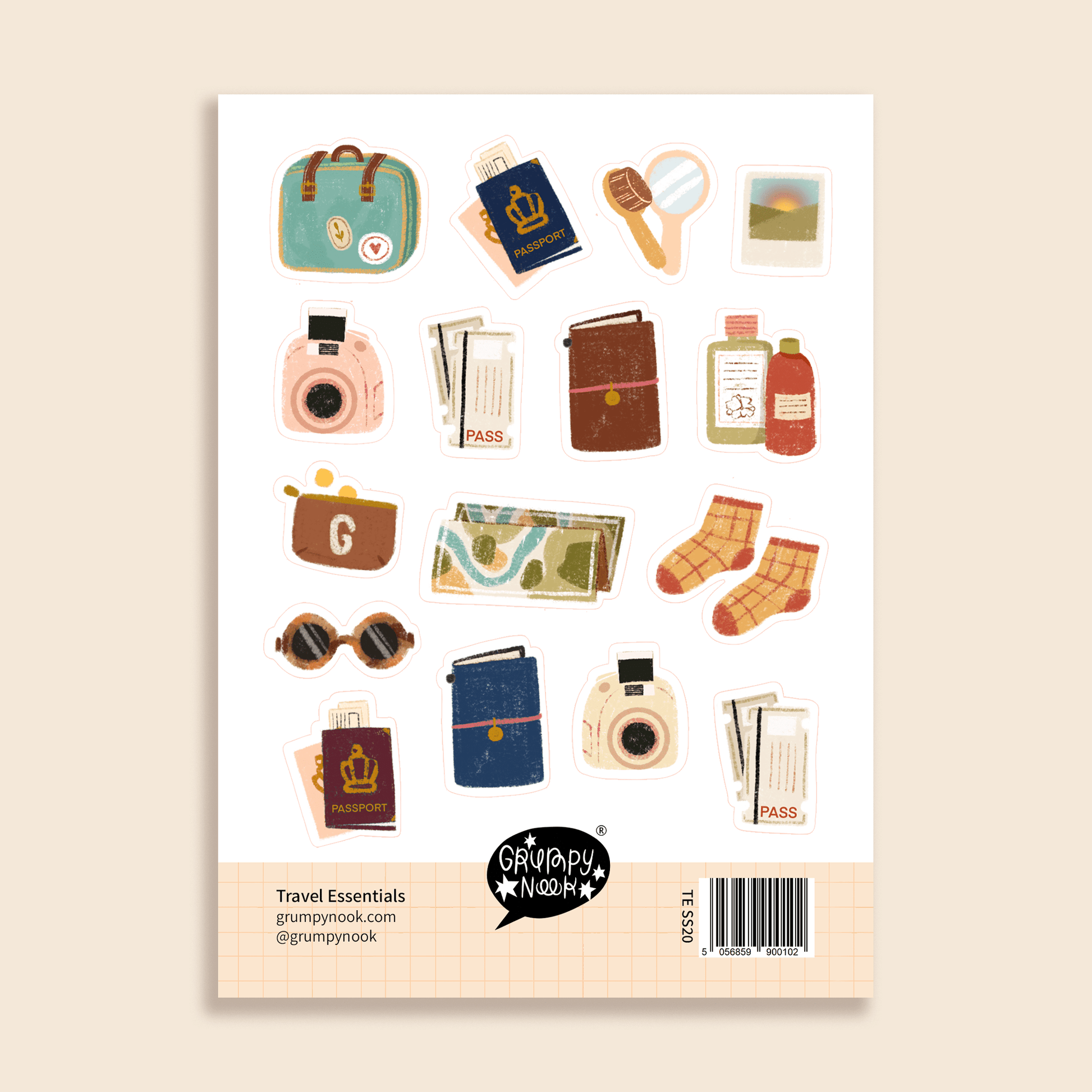 Stickers décoratifs | Grumpy Nook | Travel Essentials - Grumpy Nook - millenotes