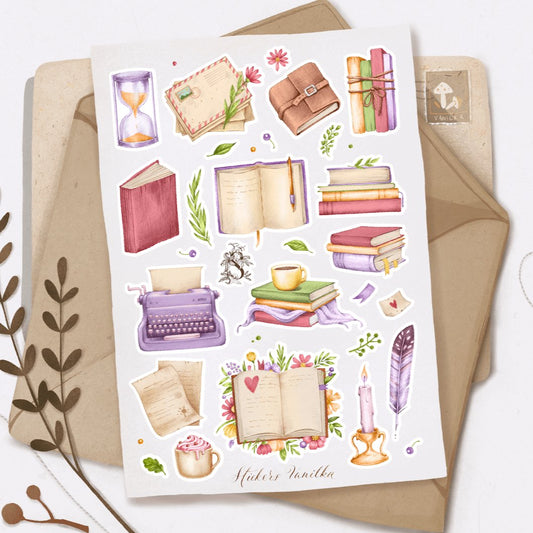 Stickers Décoratifs | Livres pastel - Vanilka Stickers - millenotes