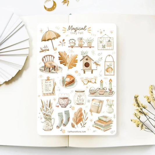 Stickers décoratifs | Magical cozy fall (papier semi - transparent) - LETTOON - millenotes