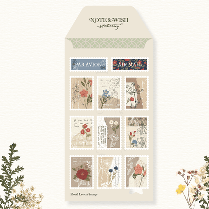 Stickers décoratifs | Note & Wish | Flower Stamps - Note & Wish - millenotes