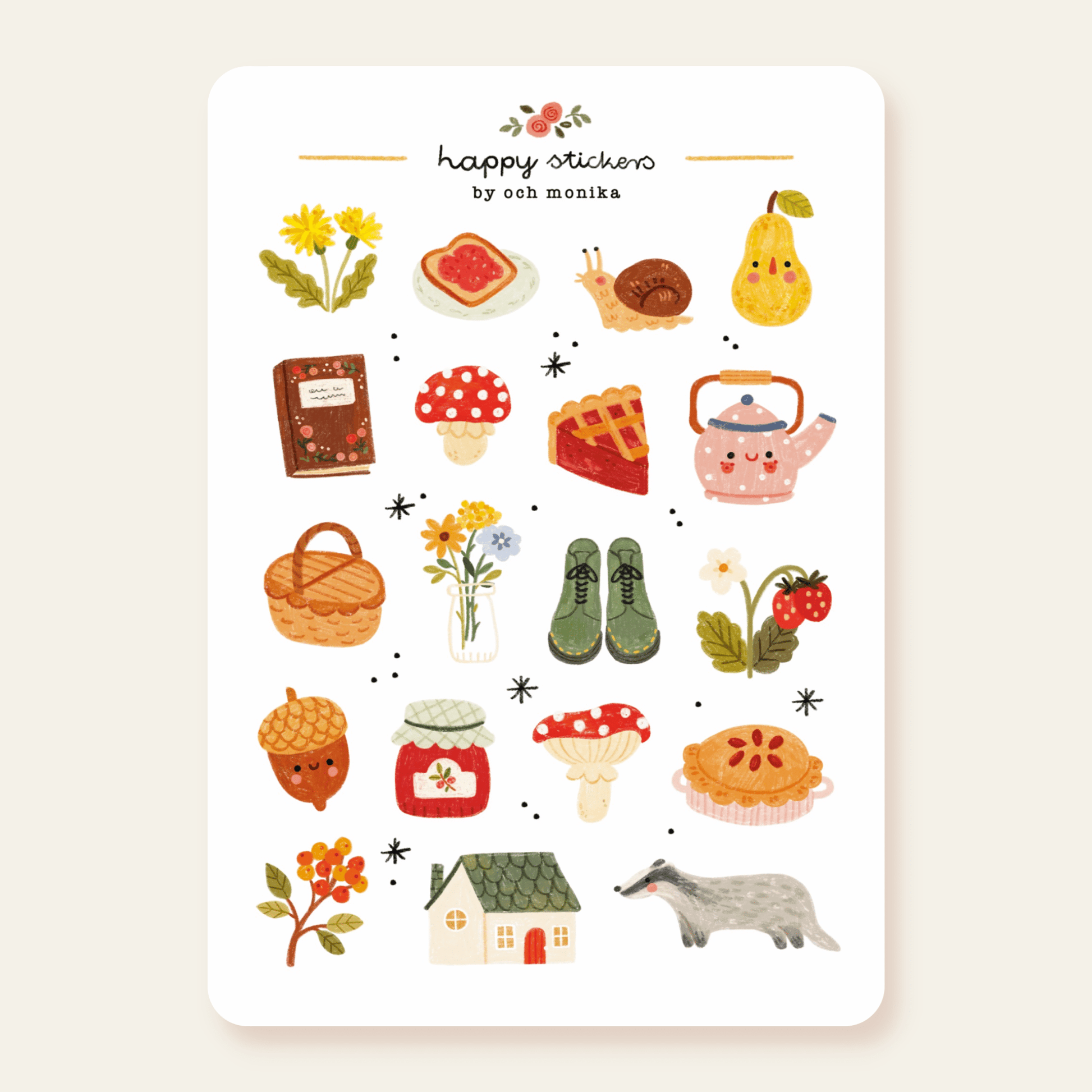Stickers décoratifs | Och Monika | All Cozy - Och Monika - millenotes