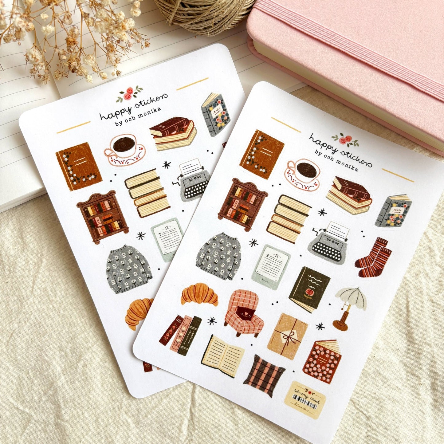 Stickers décoratifs | Och Monika | Bookish Corner - Och Monika - millenotes