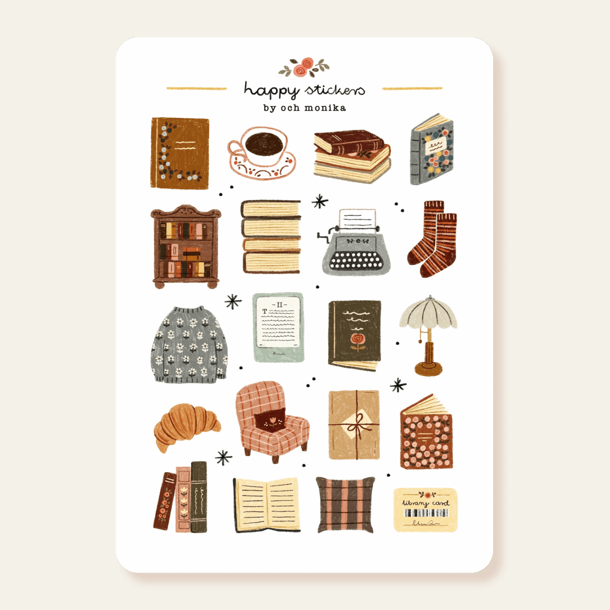 Stickers décoratifs | Och Monika | Bookish Corner - Och Monika - millenotes