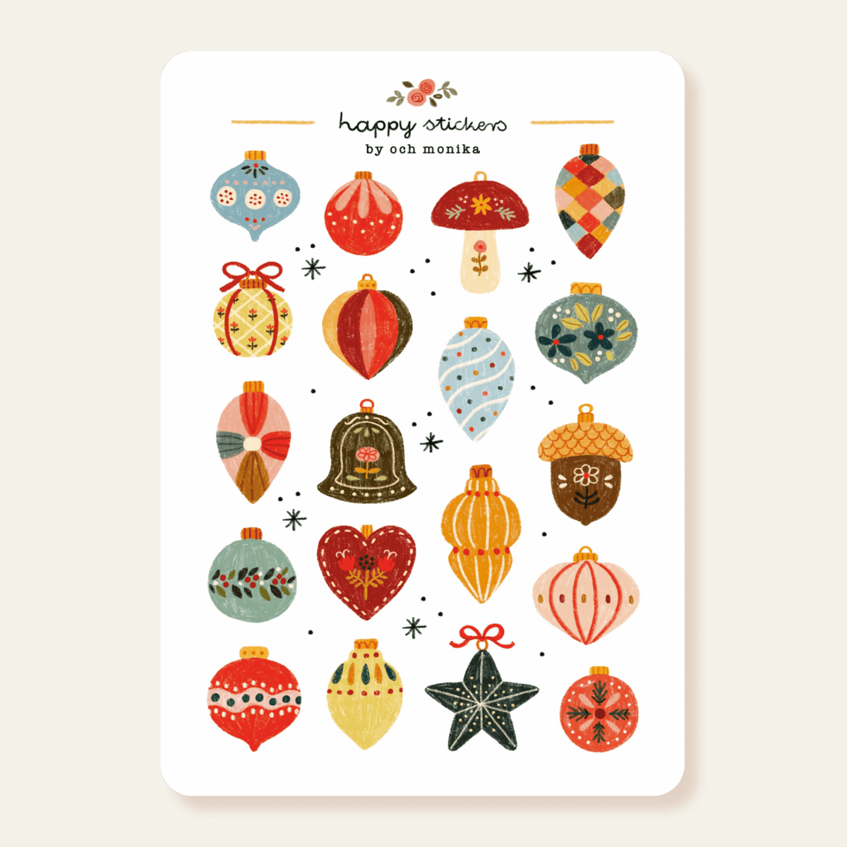 Stickers décoratifs | Och Monika | Christmas Baubles - Och Monika - millenotes