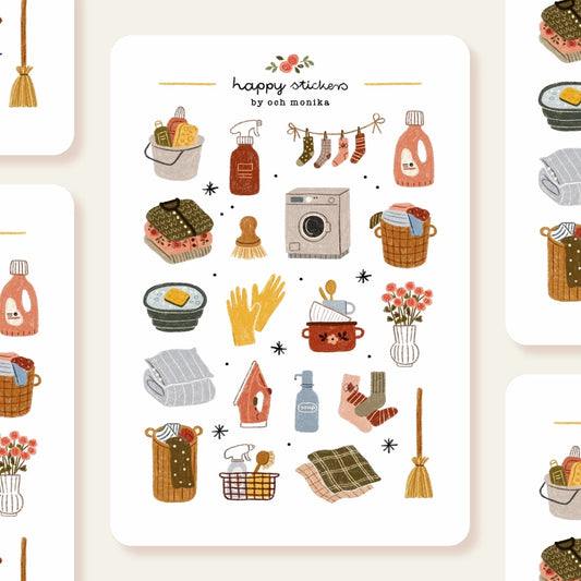 Stickers décoratifs | Och Monika | Cleaning Day - Och Monika - millenotes