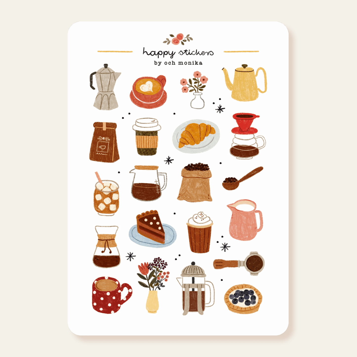 Stickers décoratifs | Och Monika | Coffee Time - Och Monika - millenotes