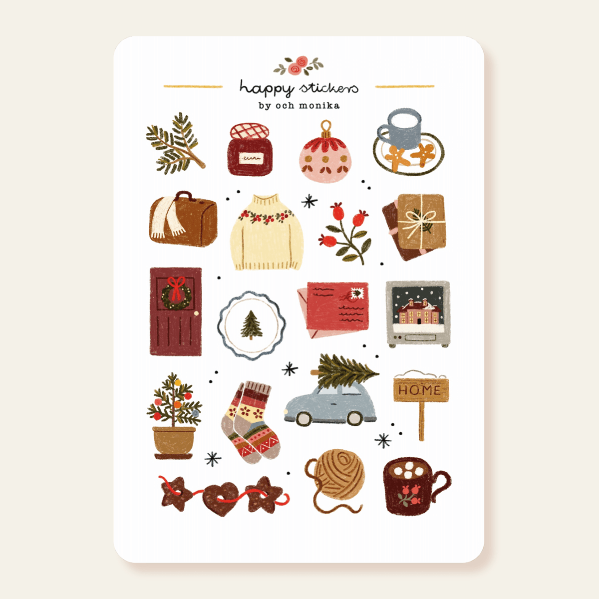 Stickers décoratifs | Och Monika | Coming Home For Christmas - Och Monika - millenotes